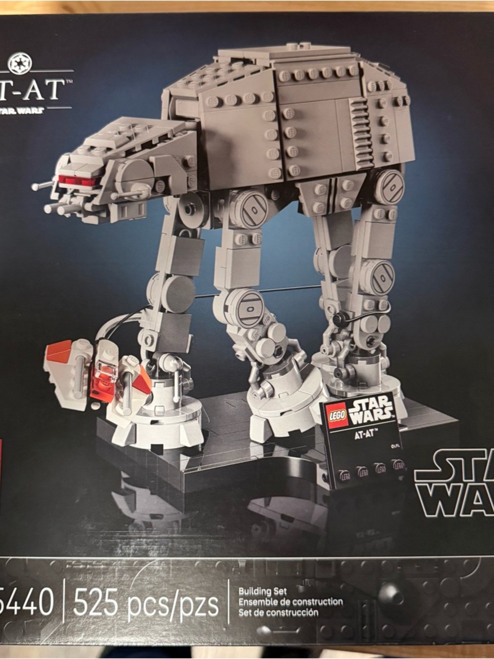 LEGO Star Wars AT-AT Model in Light Gray and Dark Gray